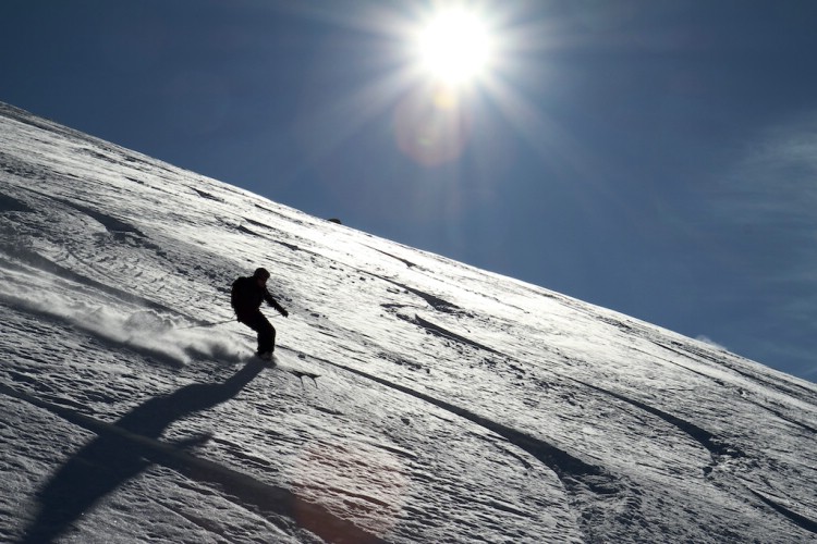 Henrik i solen, Best Skiing 7 feb 2011. Foto:Carl Lundberg