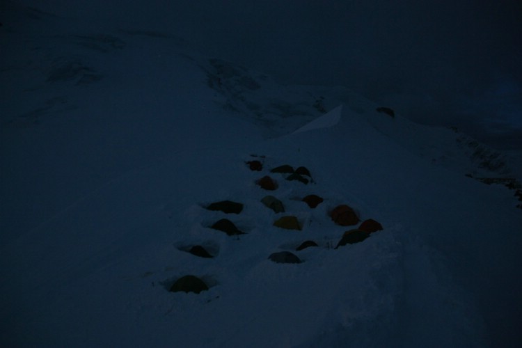 Tälten ovanför Gouter!  Foto: Carl Lundberg