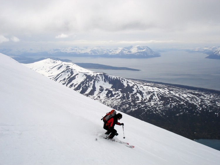 Anderas Corti från Italien njuter av utsikten och av skidåkningen på Storgalten.   Foto: Andreas Bengtsson