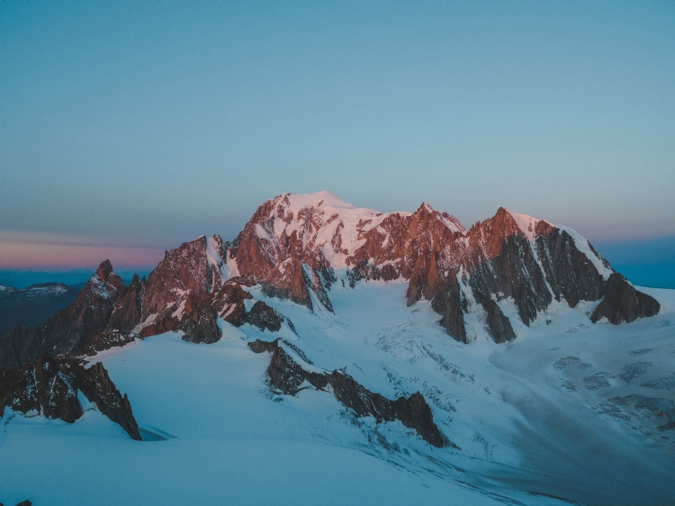 Soluppgång över Mont Blanc, foto Emma Svensson