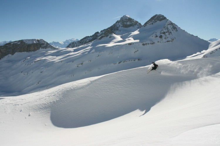 Rhys Williams visar att det finns britter som kan åka skidor.     Foto: Andreas Bengtsson