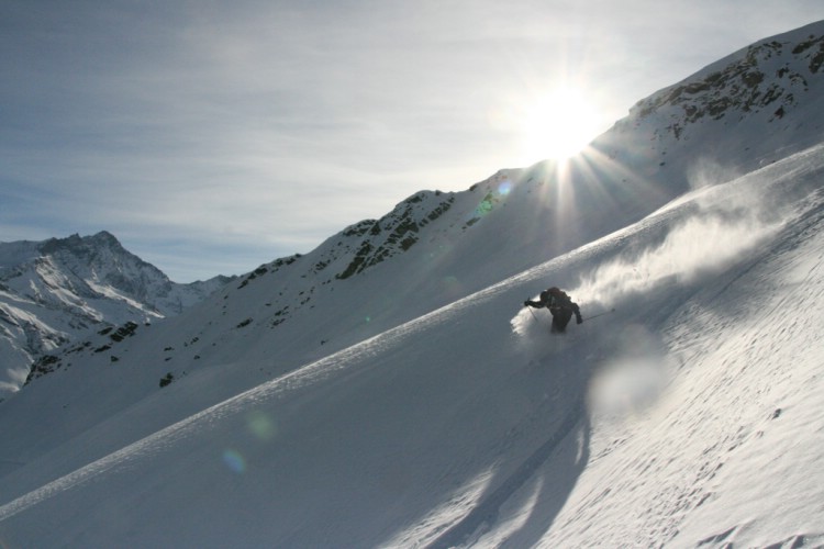 Lars Wahlberg blir glad bara han får vara ute och få frisk luft. Best skiing at the moment, 5e jan 2009.  Foto: Andreas Bengtsson