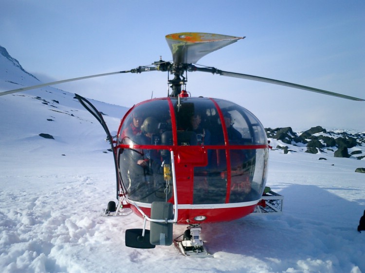 Our helicopter. Photo: Andreas Bengtsson