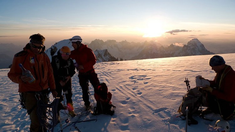 På toppen av Mt Blanc. Juli 2010.       Foto: Magnus Lärke
